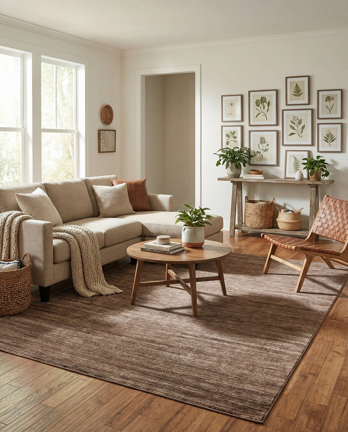 Bloomsbury Elegance Collection Area Rug -  Kensington (Brown) Rectangle Brown  lifestyle 8