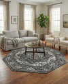 Georgetown Rugs Collection Area Rug - Dupont (Dark Gray) Octagon Dark Gray  lifestyle 41