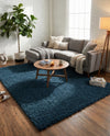 Plush Oasis Collection Area Rug - Serenity (Sapphire Blue) Rectangle Sapphire Blue  lifestyle 5