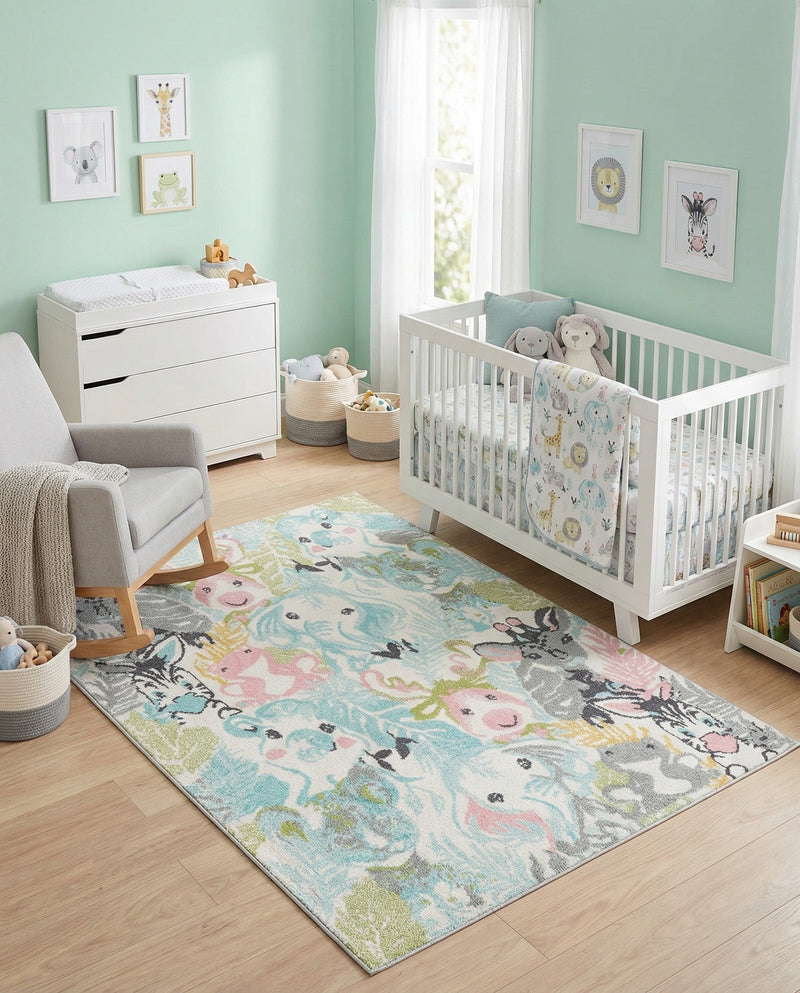 Wonder Tykes Collection Area Rug -  Splash Rectangle Multi  lifestyle 11