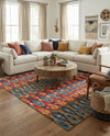 Urban Terrace Collection Area Rug -  Compass Rectangle Multi  lifestyle 31