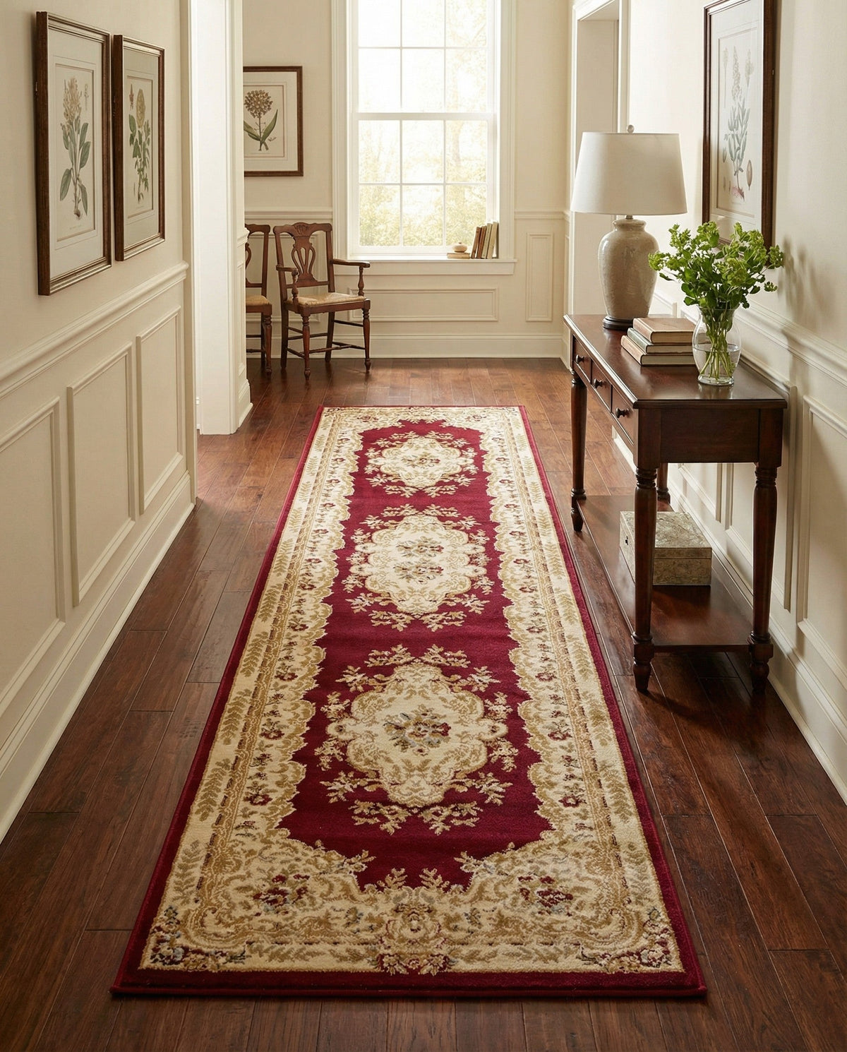 Versailles Elegance Collection Area Rug -  Vincennes Runner Red  lifestyle 84