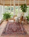 Heritage Elegance Collection Area Rug -  Schonbrunn Rectangle Burgundy  lifestyle 7