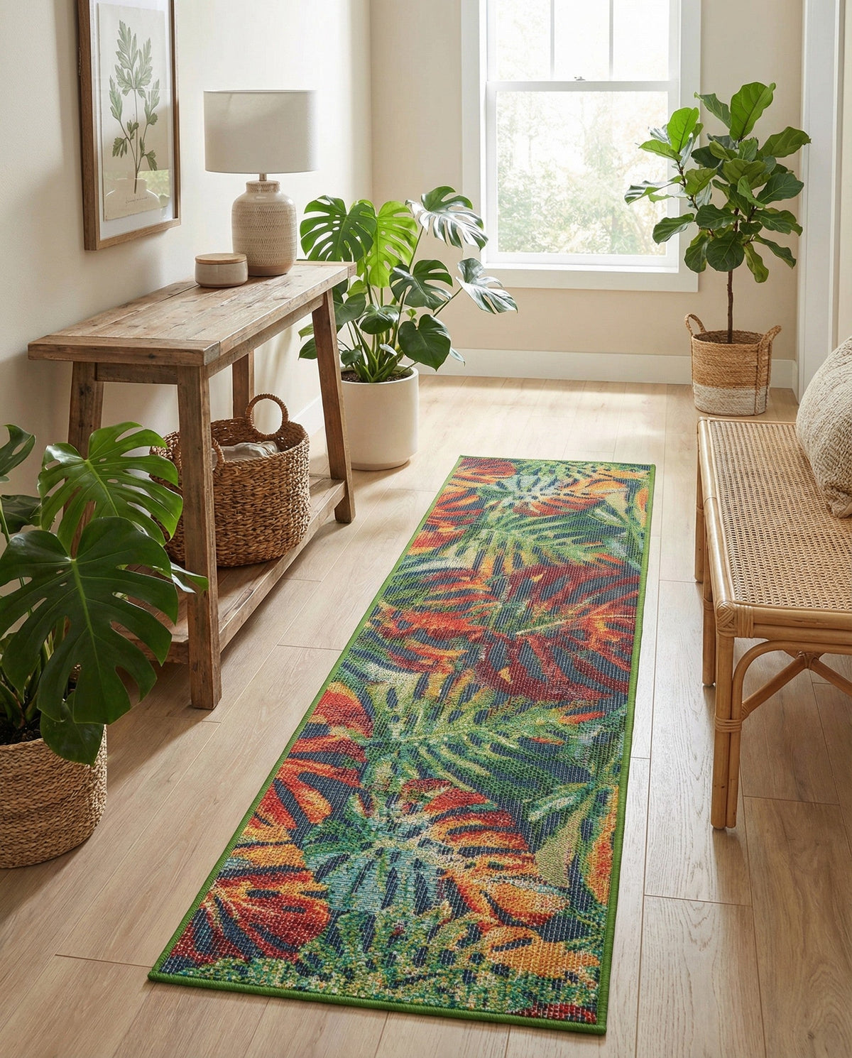 Coastal Terrace Collection Area Rug -  Pier Runner Multi  lifestyle 90