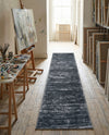 Sahara Essence Collection Area Rug - Oasis (Black) Runner Black  lifestyle 53