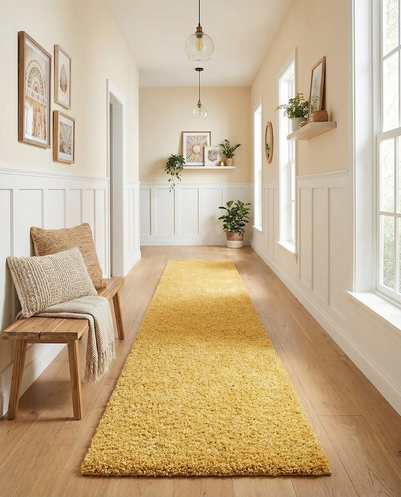 Alpine Plush Collection Area Rug -  Cortina (Sun Yellow) Runner Sun Yellow  lifestyle 39