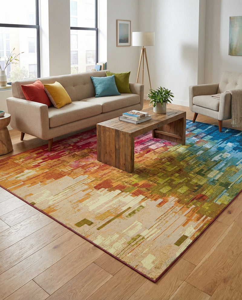 Urban Terrace Collection Area Rug -  Lawn Rectangle Multi  lifestyle 10