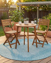 Urban Terrace Collection Area Rug -  Chelsea (Light Aqua) Round Light Aqua  lifestyle 19