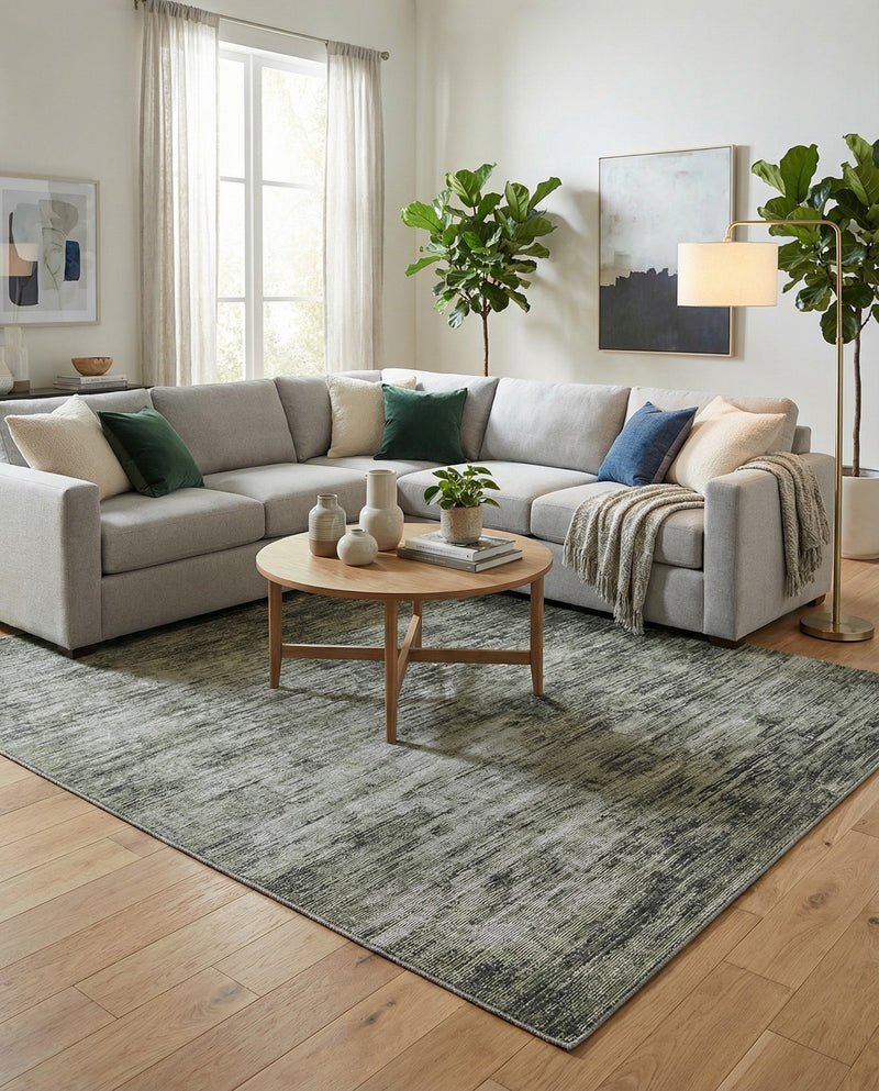 Sahara Essence Collection Area Rug - Oasis (Green) Rectangle Green  lifestyle 19
