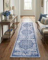 Baroque Era Collection Area Rug - Versailles (Gray Blue) Runner Gray Blue  lifestyle 39