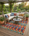 Urban Terrace Collection Area Rug -  Compass Rectangle Multi  lifestyle 10