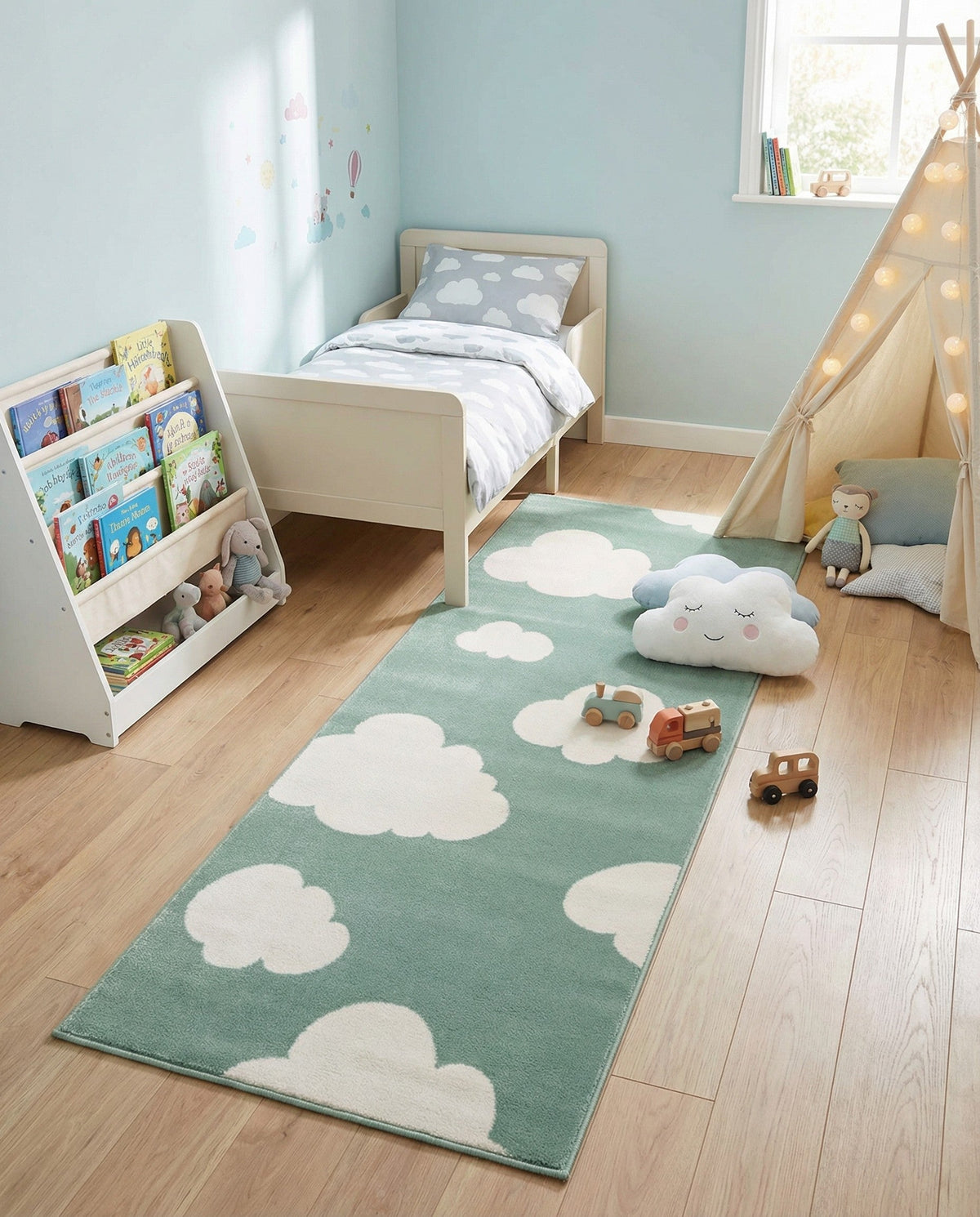 Wonder Tykes Collection Area Rug -  Dreamview Runner Soft Green  lifestyle 95