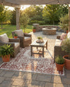 Patio Heritage Collection Area Rug -  Lafayette (Rust Red) Rectangle Rust Red  lifestyle 13