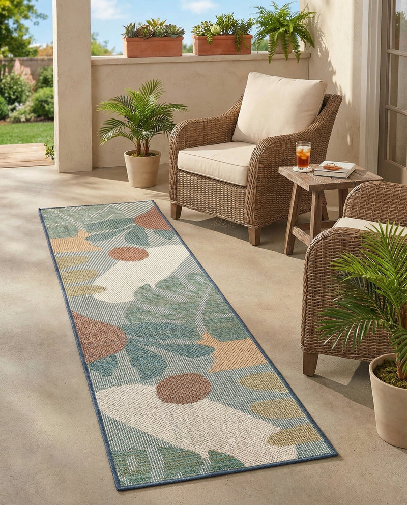Coastal Terrace Collection Area Rug -  Boardwalk Runner Blue  lifestyle 71