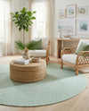 Jill Zarin Sedona Oasis Outdoor Collection Area Rug - Coconino (Palm Green) Round Palm Green  lifestyle 35