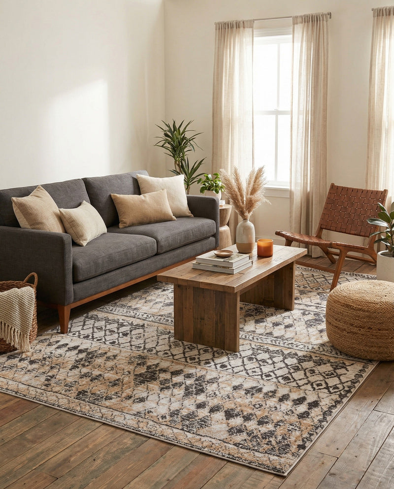 Dresden Elegance Collection Area Rug -  Zittau Rectangle Beige  lifestyle 36