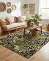 Seaside Blooms Collection Area Rug -  Lotus Rectangle Green  lifestyle 37
