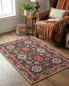 Heritage Elegance Collection Area Rug -  Himeji Rectangle Black  lifestyle 40