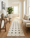 Monochrome Collection Area Rug -  Quartz Runner Black and White  lifestyle 55