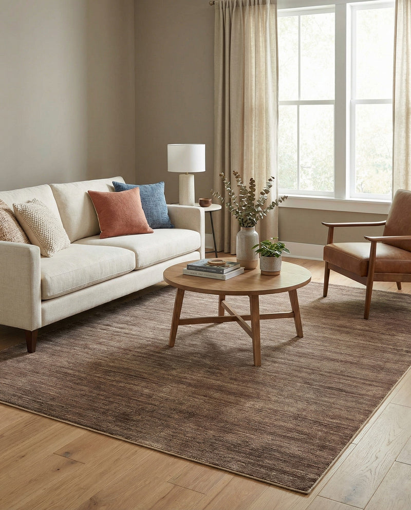 Bloomsbury Elegance Collection Area Rug -  Kensington (Brown) Rectangle Brown  lifestyle 10