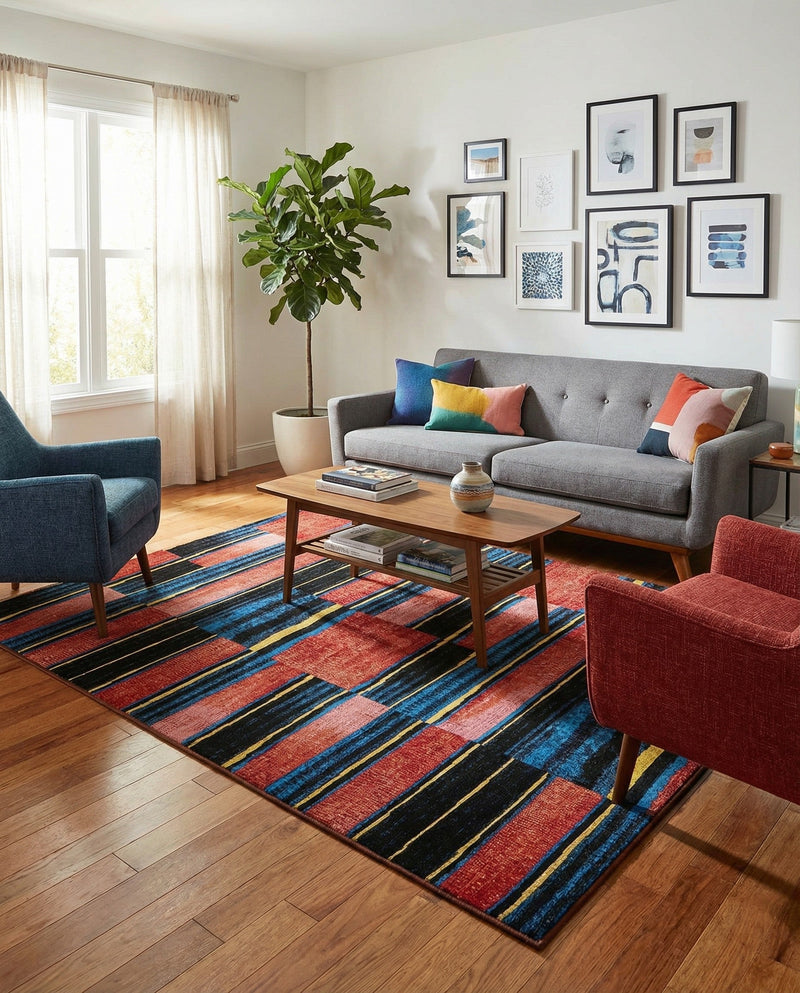 Urban Terrace Collection Area Rug -  Courtyard Rectangle Multi  lifestyle 16