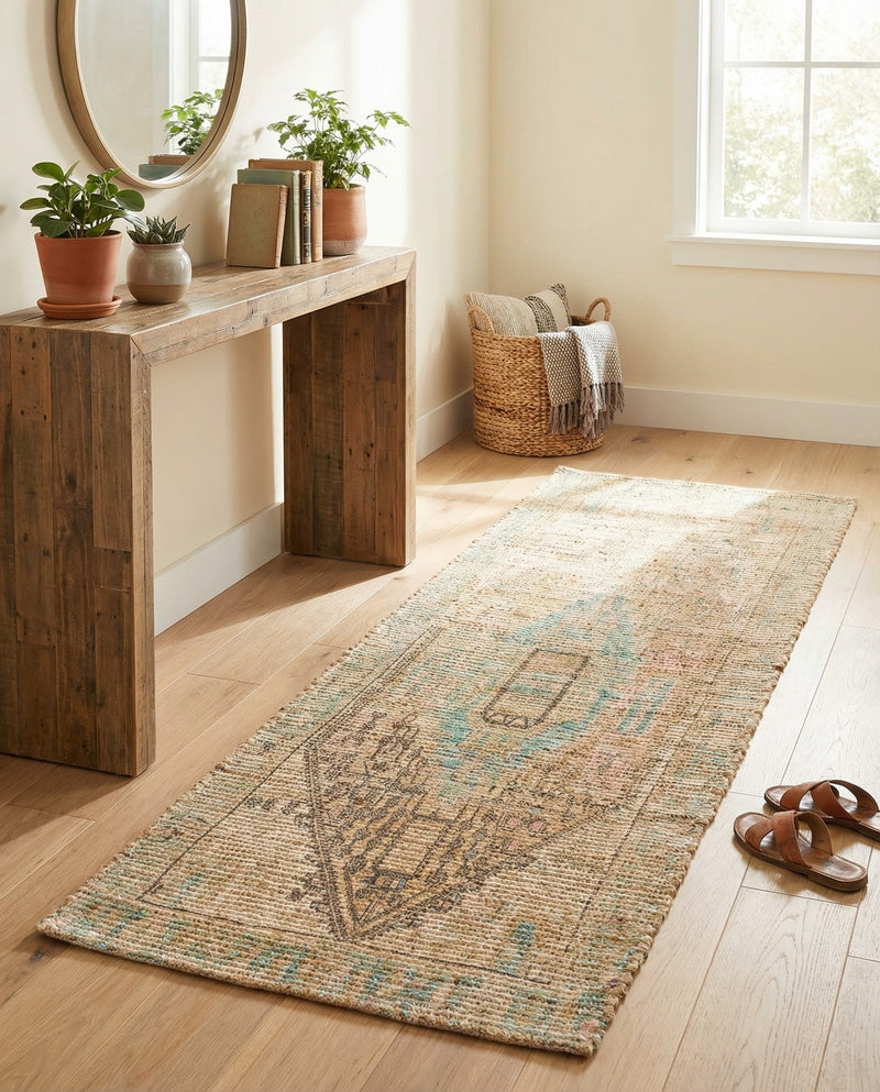 Savannah Threads Collection Area Rug -  Mojave Runner Khaki and Ivory  lifestyle 48