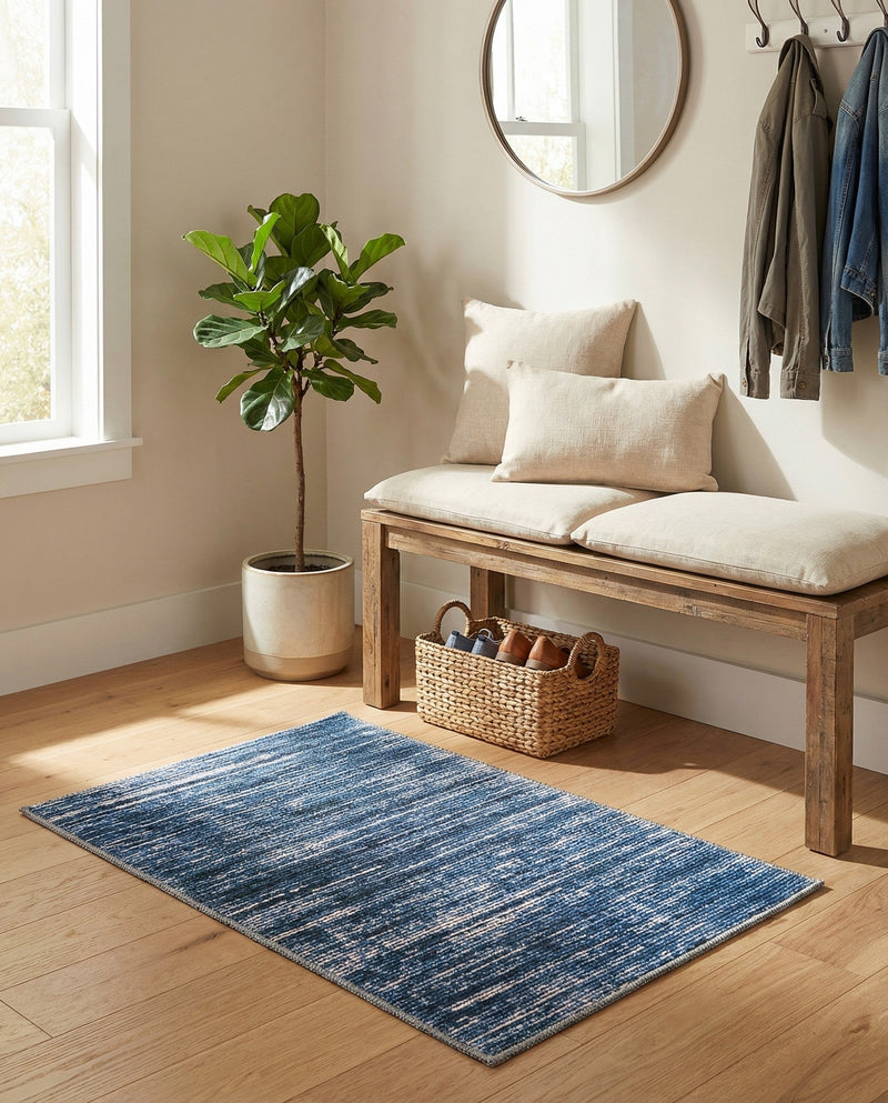 Sahara Essence Collection Area Rug - Oasis (Blue) Rectangle Blue  lifestyle 6