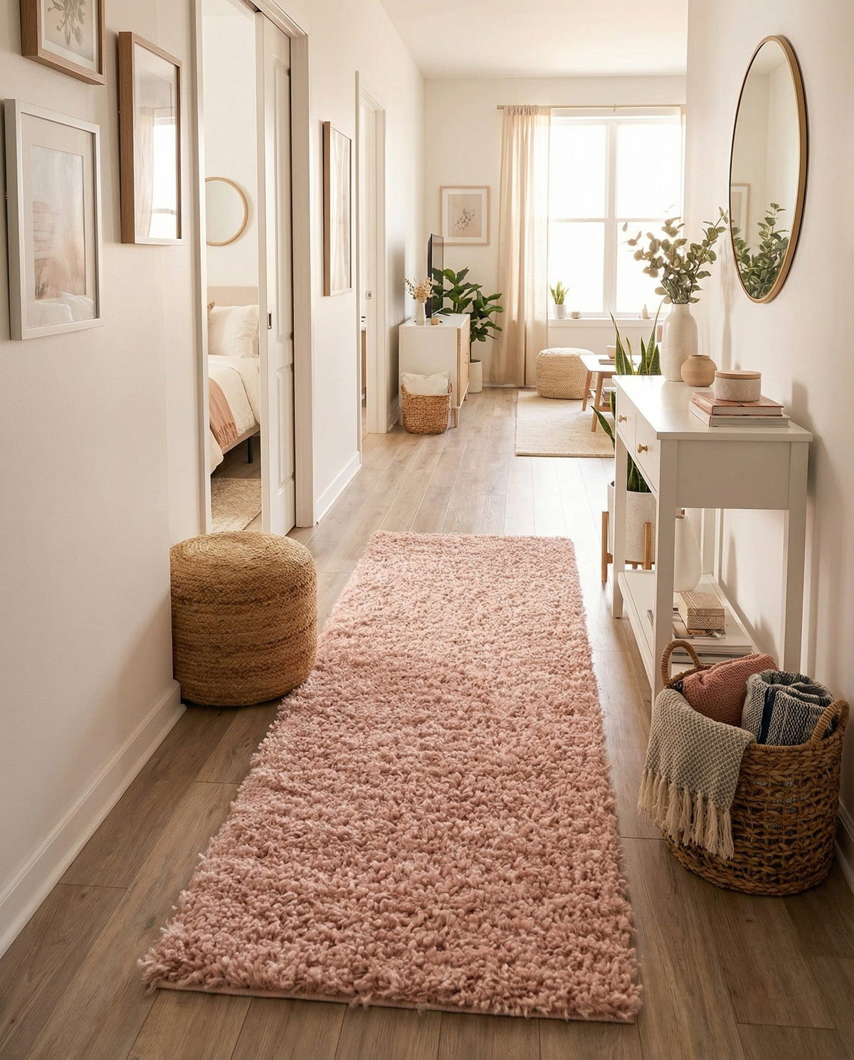 Alpine Plush Collection Area Rug -  Cortina (Dusty Rose) Runner Dusty Rose  lifestyle 37