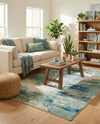 Chromatic Oasis Collection Area Rug -  Serene Rectangle Light Blue  lifestyle 23