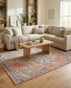 Mykonos Manor Collection Area Rug -  Tinos (Salmon Pink) Rectangle Salmon Pink  lifestyle 4