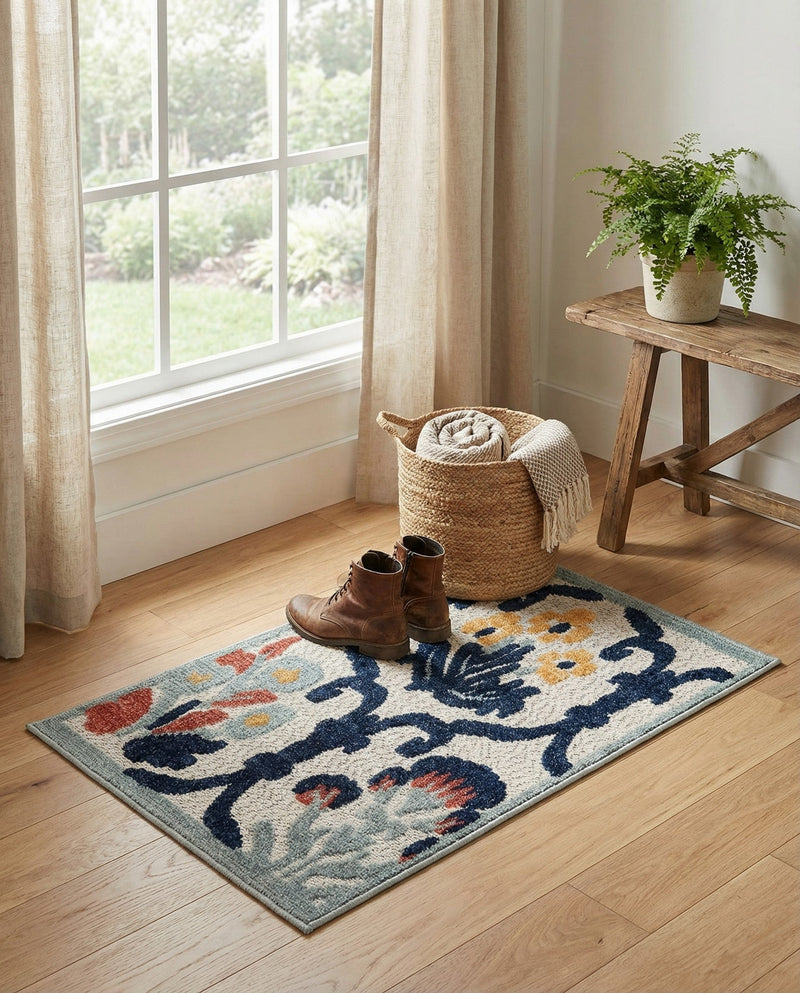 Caribbean Terrace Collection Area Rug -  Dominica Rectangle Ivory  lifestyle 14