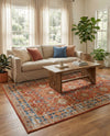 Patio Heritage Collection Area Rug -  Eden Rectangle Antique Red  lifestyle 19