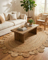 Woven Seaside Jute Collection Area Rug - Sienna Oval Natural  lifestyle 55