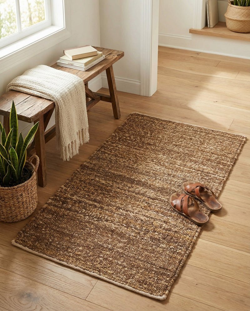 Coastal Haven Jute Collection Area Rug - Malibu Rectangle Sepia Brown  lifestyle 18
