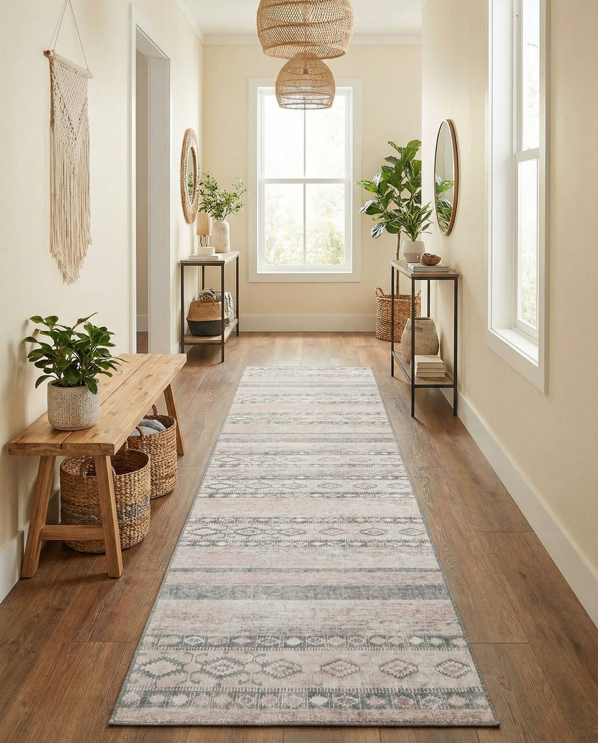 Heritage Elegance Collection Area Rug -  Edinburgh Runner Gray  lifestyle 131