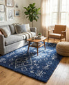 Casablanca Comfort Collection Area Rug - Sahara Rectangle Navy Blue  lifestyle 15