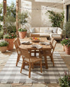Sustainable Grid Indoor-Outdoor Oasis Collection Area Rug - Savannah Rectangle Gray  lifestyle 67