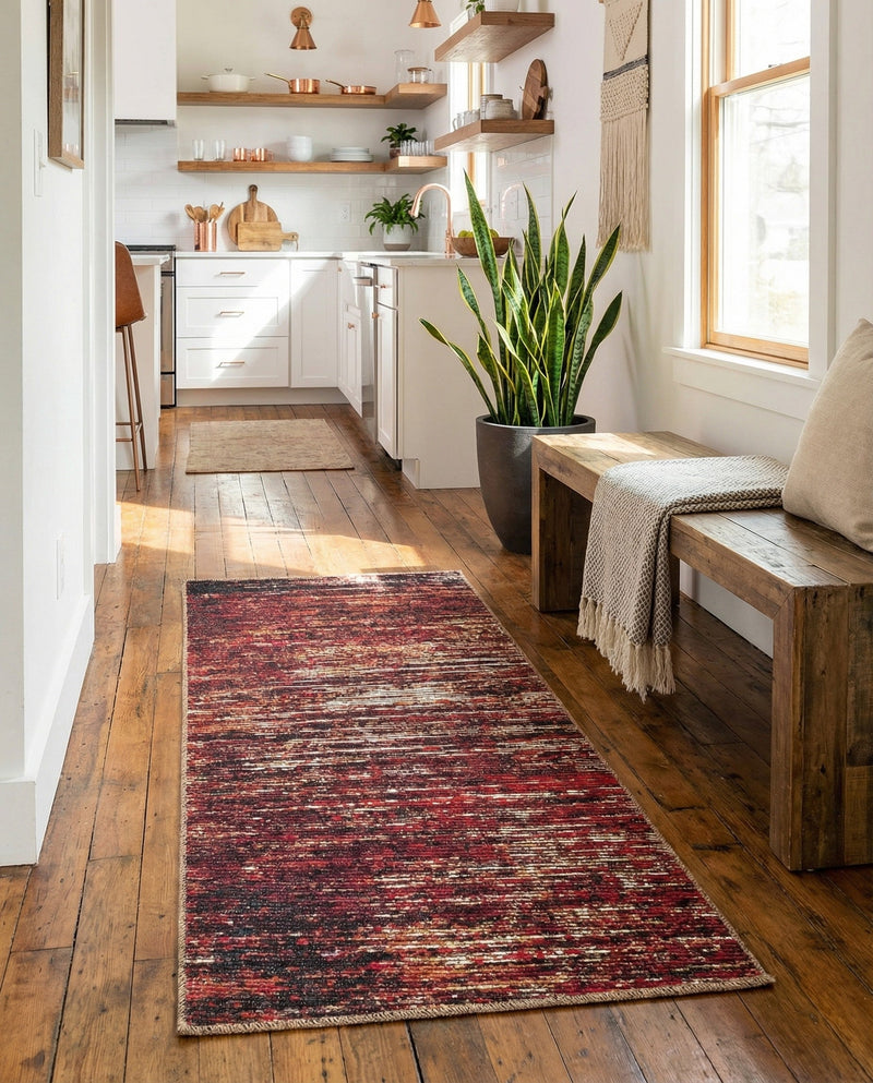 Sahara Essence Collection Area Rug - Oasis (Rust Red) Runner Rust Red  lifestyle 67