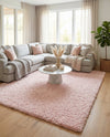 Eternal Plush Oasis Collection Area Rug -  Tranquility (Pink Lace) Rectangle Pink Lace  lifestyle 8