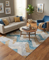 Dresden Elegance Collection Area Rug -  Bautzen Rectangle Blue  lifestyle 16