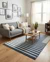 Copenhagen Edge Collection Area Rug -  Vesterbro Rectangle Blue  lifestyle 41