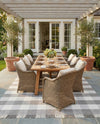 Sustainable Grid Indoor-Outdoor Oasis Collection Area Rug - Savannah Rectangle Gray  lifestyle 57
