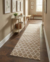 Lattice Gardens Collection Area Rug -  Bloomfield (Light Brown) Runner Light Brown  lifestyle 62