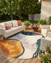 Urban Terrace Collection Area Rug -  Pavilion Round Multi  lifestyle 79