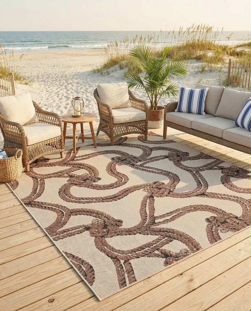 Seaside Haven Rugs Collection Area Rug -  Dunes Square Beige  lifestyle 74