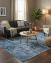 Sahara Essence Collection Area Rug - Oasis (Blue) Rectangle Blue  lifestyle 16