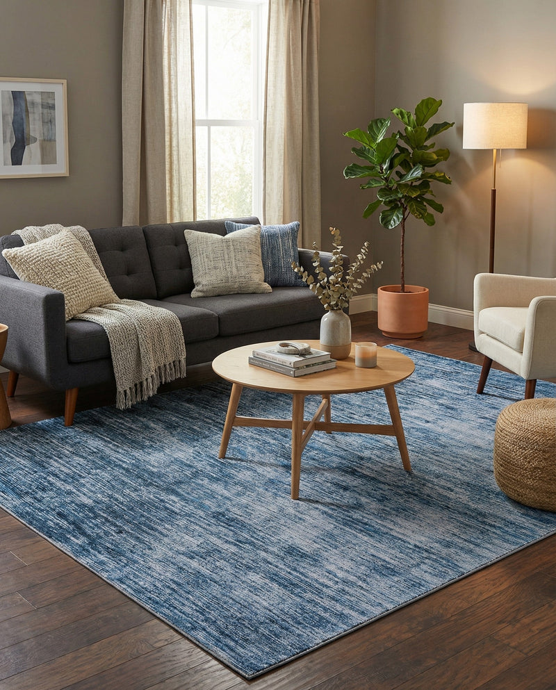 Sahara Essence Collection Area Rug - Oasis (Blue) Rectangle Blue  lifestyle 16