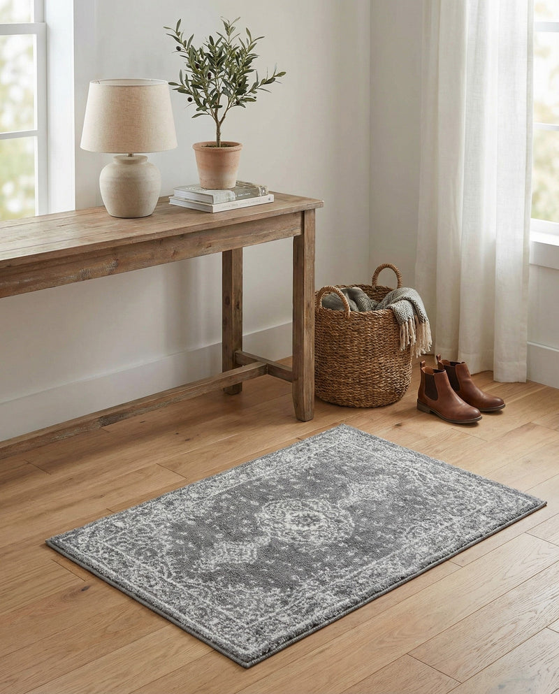 Dover Terrace Collection Area Rug - Marina (Dark Gray) Rectangle Dark Gray  lifestyle 21