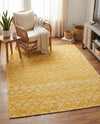 Garden Lattice Charm Collection Area Rug -  Pergola (Yellow) Rectangle Yellow  lifestyle 17