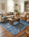 Sahara Essence Collection Area Rug - Oasis (Blue) Square Blue  lifestyle 42